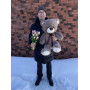 Медведь цвет кофе 100 см