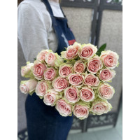 Роза кремово розовое 25 шт