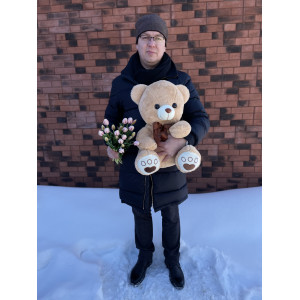 Медведь бежевый 75 см