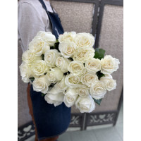 Роза белая 25 шт