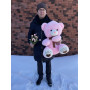 Медведь розовый 100 см