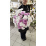 Букет из 15 Хризантем кустовых белых и желтых